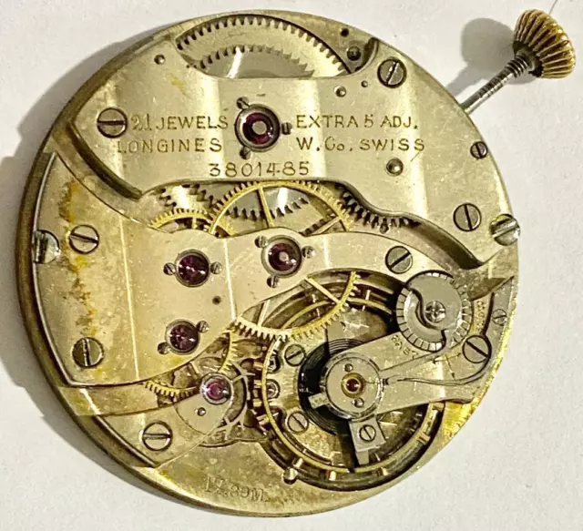 Longines 21 Jewels Extra Grade 28.3Mm Pocket Watch Movement