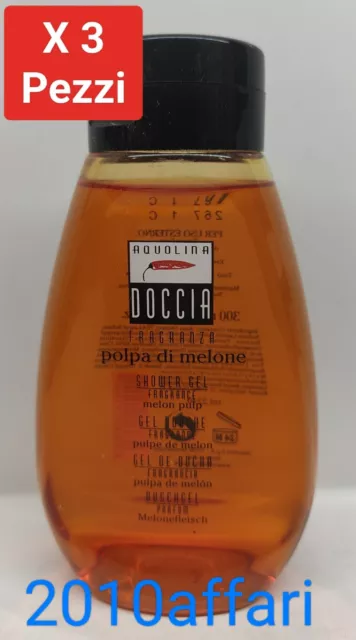 Aquolina Parfum Douche Pulpe de Melon 300 ML Gel Douche - 3 Pièces