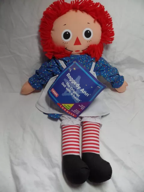 NEW TAGS 1994 Playskool 21" Raggedy Ann TODDLER Plush Rag Doll #70675