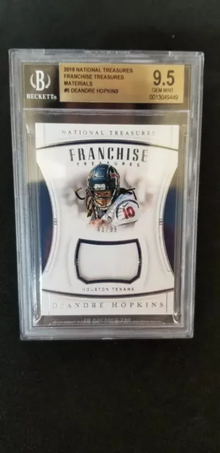 2019 Panini National Treasures Franchise /99 DeAndre Hopkins #FT-6 BGS 9.5!