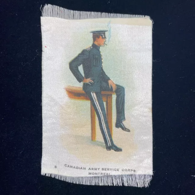 Army Service Corps Montreal Canadian #8 Regimental Uniform Canada Tobacco Silk