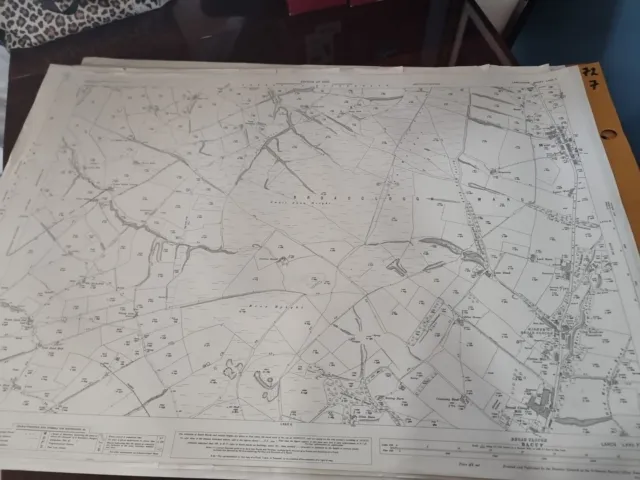 1929 Ordnance Vermessung Karte Broadclough Bacup Meile = 25 Zoll Lancashire