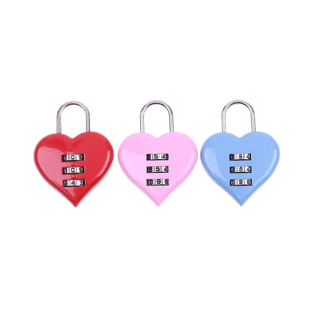 1 pezzo Love Password Lock borsa da viaggio 3 bit combinazione digital lock