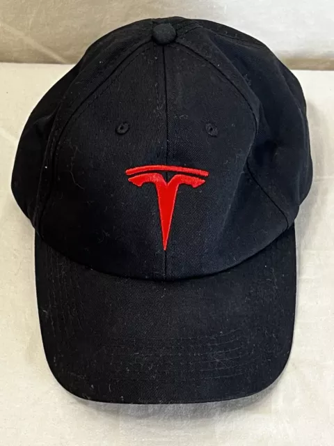 NWOT Tesla Black With Red Logo Baseball Hat Cap Adjustable