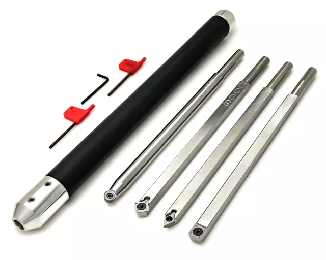 Simple Woodturning Tools - 4 carbide tool set with handle for Wood lathe