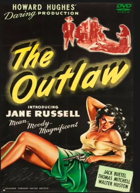 The Outlaw 1943 DVD COLOR Classic Western Jane Russell Jack Buetel Walter Huston