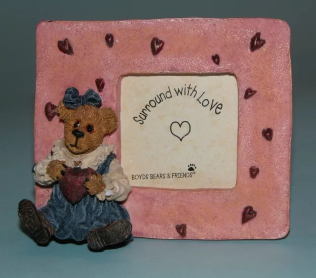 Boyds "Juliet Bearlove..Have A Heart" frame 1.5 in. photo #82009, NIB, 2001 love