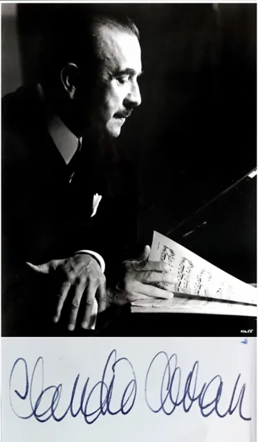 PIANIST CLAUDIO ARRAU Hand SIGNED AUTOGRAPH + REAL PHOTO + MAT Piano ...
