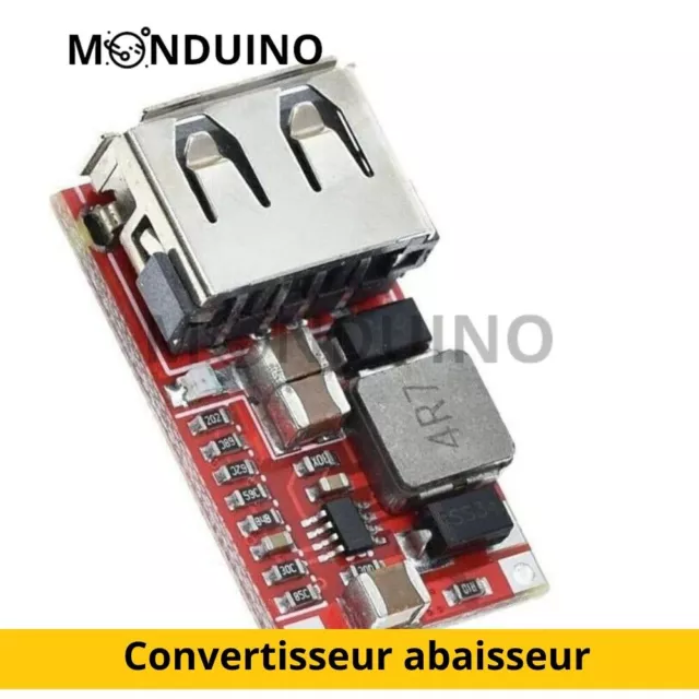 Convertisseur abaisseur Module d'alimentation DC 6v-12v-24v to 5V USB Output