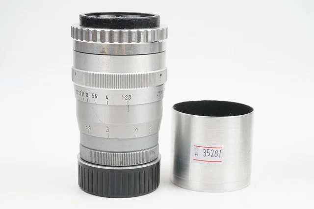EX+ SOM BERTHIOT Paris Flor 90mm f/2.8 Leica L39 Mount w/ Hood