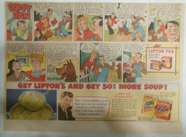 Lipton Tea Ad: "Daffy Dan" from 1930's-1940's 11 x 15 inches