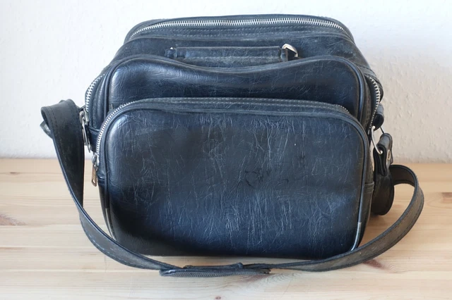 Sacoche Photo Bandoulière En Cuir Vintage, Style Argentique, Très Bon état