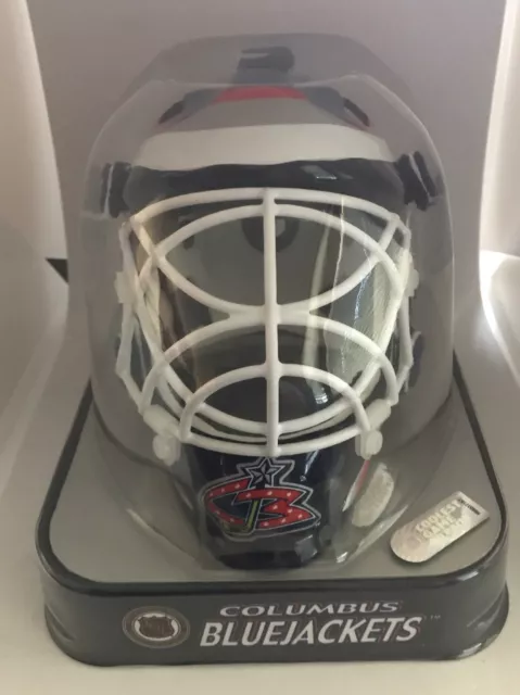 Franklin Sports Columbus Blue Jackets NHL Mini Hockey Goalie Mask with Case -