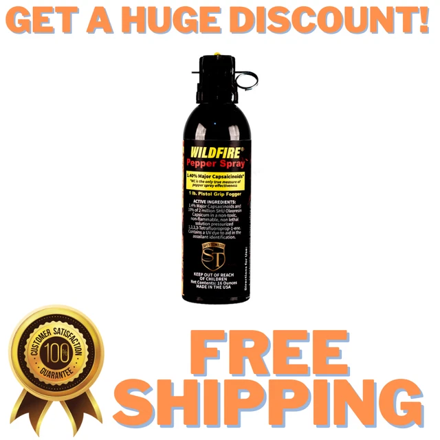Wildfire Pepper Spray Pistol Grip Fogger 1lb 10% Formula Self Defense Protection