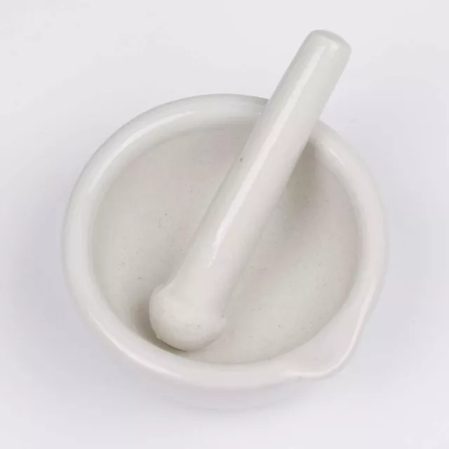 Mortar And Pestle Set Classic Marble Natural Stone White Pestal To Grind Food US