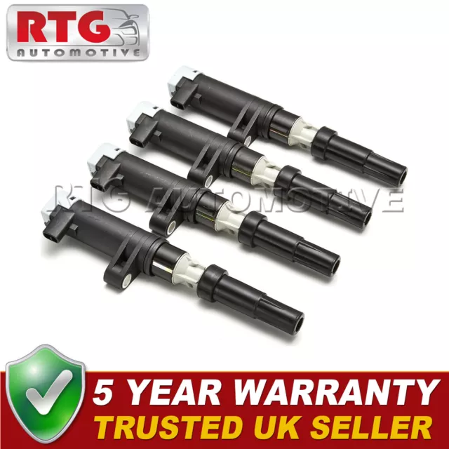 4x Pencil Ignition Coil Packs Fits Renault Grand Scenic (Mk2) 1.6