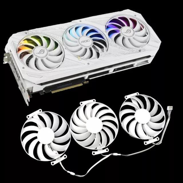 WHITE Graphics Card Cooling Fan CPU Fan For ASUS ROG RTX3090 3080 3070 STRIX