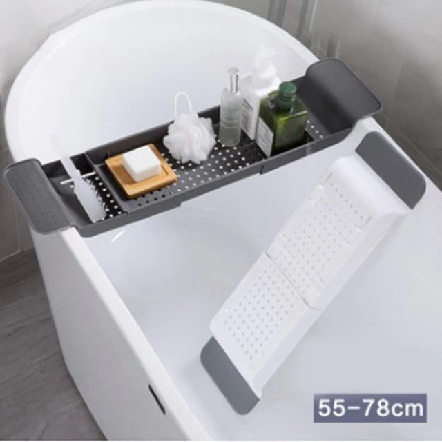 Scaff vasca idromassaggio bagno scaffale bagno organizer espandibile plastica retrattile