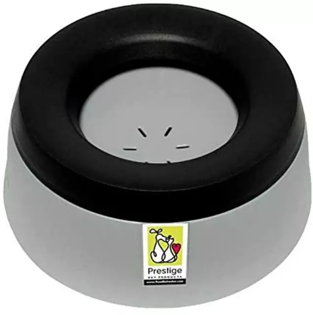 Prestige Non Spill Pet Water Bowl,Large Road Refresher, Ideal for the home ,Grey
