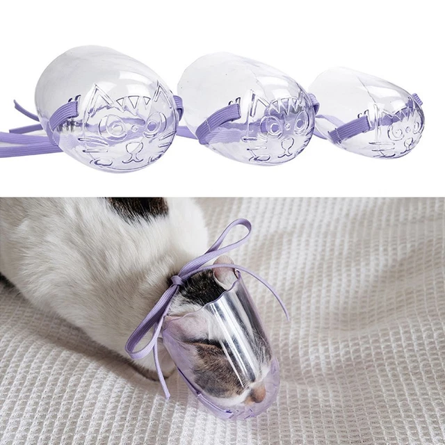 Recovery Pet Mouth Cover Anti-Bark Transparent Cat Muzzle Anti-Bite Cat Mask