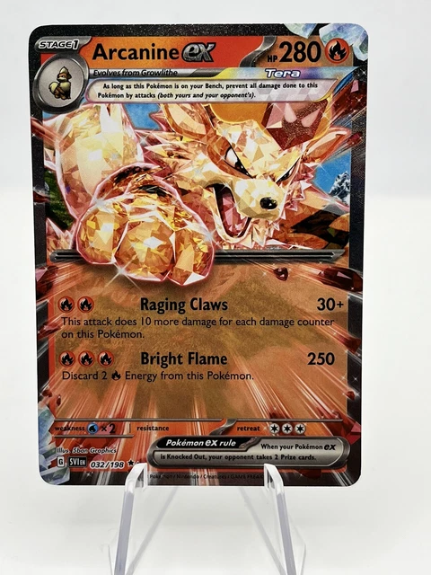 Pokemon Scarlet & Violet  Arcanine Ex  032/198  English Card  In Hand