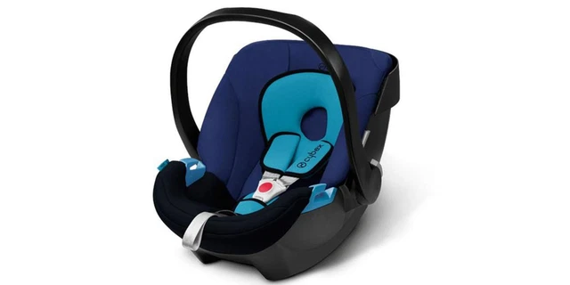 Cybex Silver Babyschale Aton Blue Moon blau Kindersitz Auto-Kindersitz Autositz