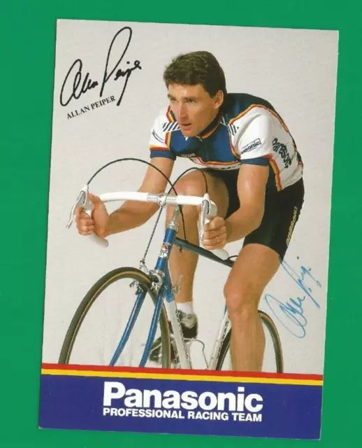 1986 ALLAN PEIPER team PANASONIC CYCLING cycling card signed