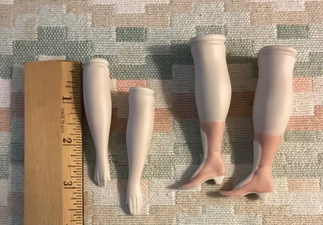 Parian Porcelain Doll Parts 3" Arms & Legs Antique Reproduction