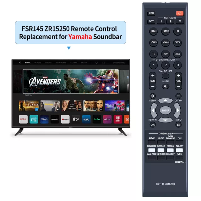 New FSR145 ZR15250 For Yamaha Sound Bar Remote Control YSP-5600 YSP-5600BL
