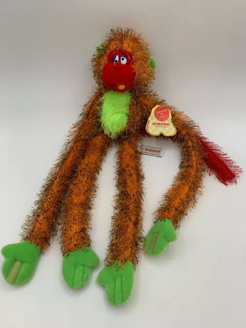 NEW Aurora Hanging Monkey Hey We’re The Monkees WORKS Plush 18” ORANGE 26116 Tag