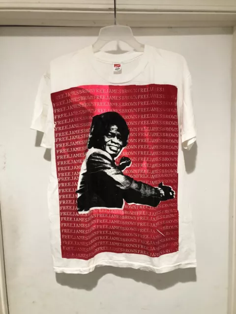 Vintage 80s Free James Brown Michael Roman Hand Print T Shirt L Don Rock Punk