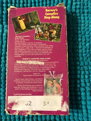 barney campfire sing along vhs 1990