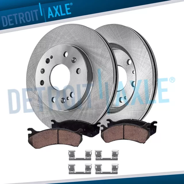 Front Disc Rotors Ceramic Brake Pads Kit for Chevy Express Silverado Sierra 1500