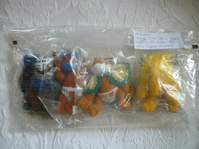 McDonalds Happy Meal Spielzeug - 4er Set Sydney Maskottchen Babys 2000 - neuwertig
