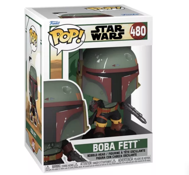 Funko Pop! Star Wars- Boba Fett #480 Vinyl Figure, New In Box Disney