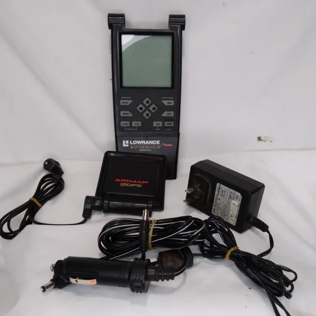 Lowrance Airmap Portable GPS With Case AC/DC Adapters User Manual Works