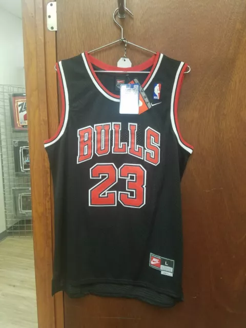 Vintage Nike Michael Jordan Bulls Sewn Jersey Mens Medium Black