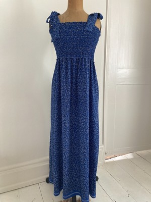 Stunning, Floral Max Studio Sheared Maxi Sun dress with Tie Straps, Size XL