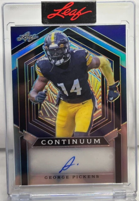 George Pickens 2023 Leaf Continuum Autograph Auto #'d 21/94 - STEELERS