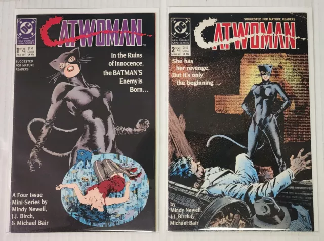 Catwoman Vol 1 #1 & 2 of 4 of mini series 1989 DC See Photos