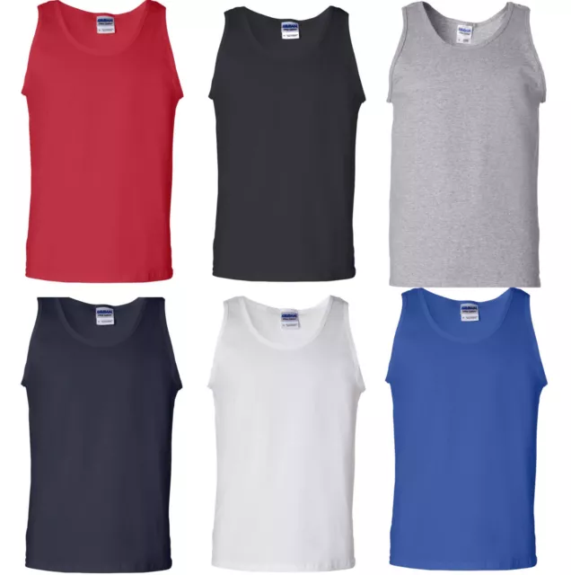 GILDAN Mens NEW Size S-XL 2XL Ultra Cotton Tank Top Muscle Sports T-Shirt g2200 2