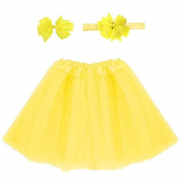 Neonati Bambine Dolce Carino Gonna Tutù & Fascia Capelli Clip Set Fotografia 12