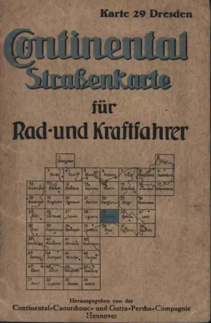 "Dresden - ""Continental-Strassenkarte"" für Rad- und Kraftfahrer,Maßstab 1:3000