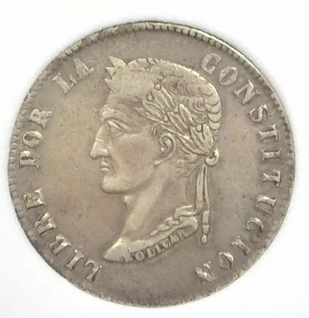 Bolivia 1853-Pts Fp 8 Soles About Uncirculated