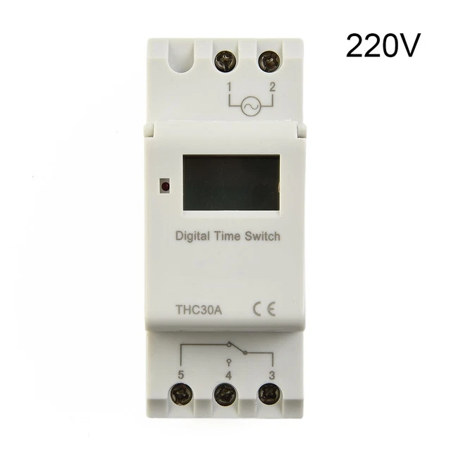 Guida DIN 2 fili 7 giorni relè temporale timer programmabile display digitale