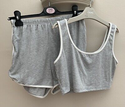 Shein Girls/Teens Outfit Grey Shorts & Crop Top Lounge Set Size S Never Worn!