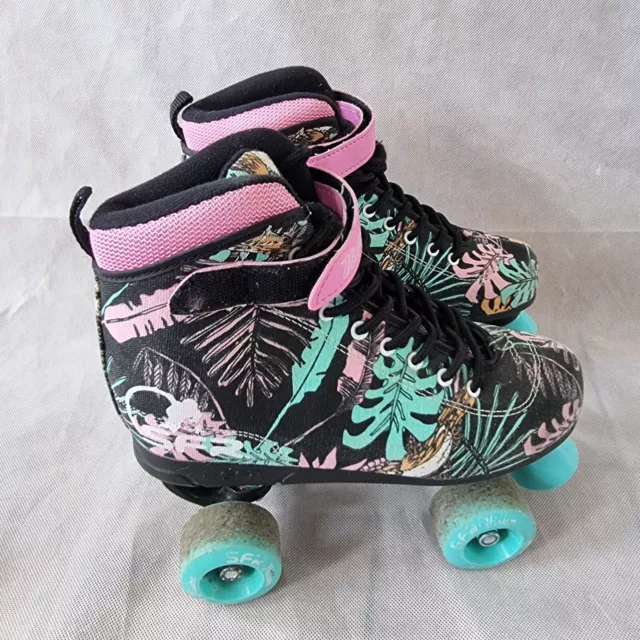 SFR Vision II Canvas Quad Roller Skates - Floral - UK Size 5