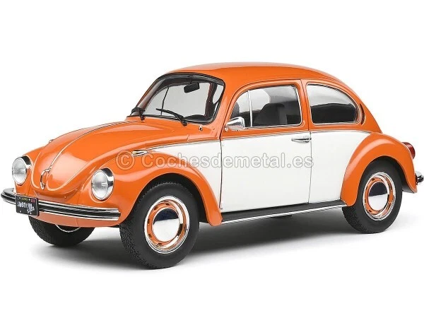 1974 Volkswagen VW Escarabajo 1303 Naranja/Blanco 1:18 Solido S1800515