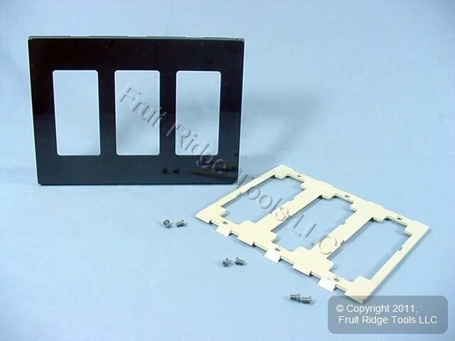 New Leviton Brown 3-Gang Decora Screwless Snap-On Wallplate Cover GFCI GFI 80311