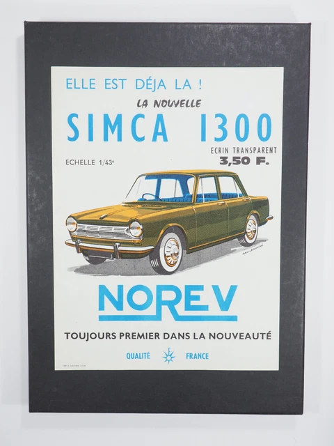 Affichette Revendeur NOREV - MG 1100 - Échelle 1/43 - Originale Vintage